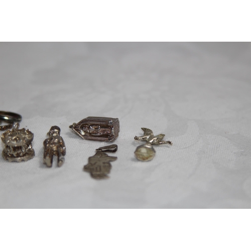 865 - SELECTION OF SILVER CHARMS FOR CHARM BRACELET, 35.7 GRAMS