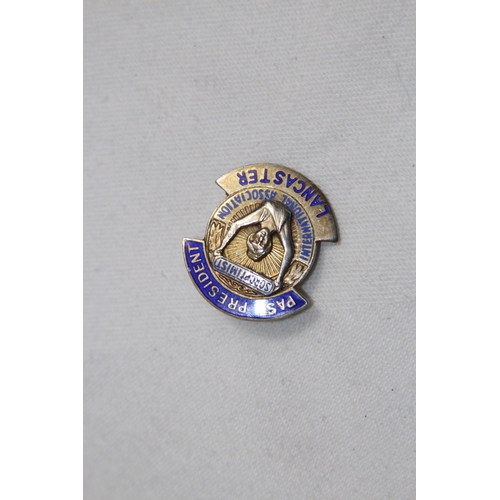 876 - RARE SILVER & ENAMEL PAST PRESIDENT LANCASTER SOROPTIMIST INTERNATIONAL ASSOCIATION PIN BADGE