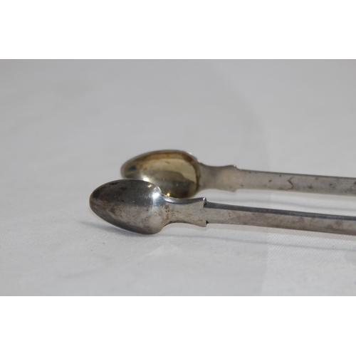 925 - GEORGIAN PROVINCIAL SILVER LARGE PAIR OF SILVER SUGAR TONGS, 31.4 GRAMS, EXETER 1832