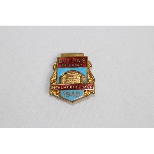 745 - VINTAGE 1949 BUTLINS ROYAL ALBERT REUNION BADGE