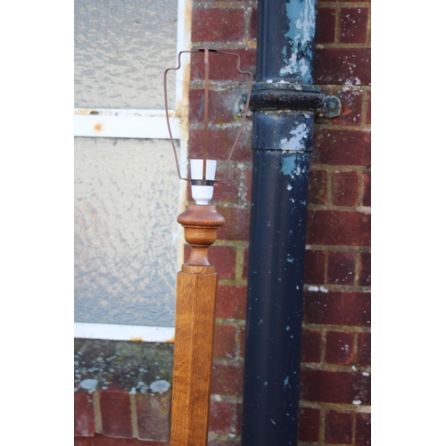 152 - FOUR  WOODEN STANDARD LAMPS 
172CM