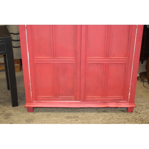 39 - PAINTED WARDROBE, CONSOLE TABLE AND MIRROR
120 X 56 X 179CM