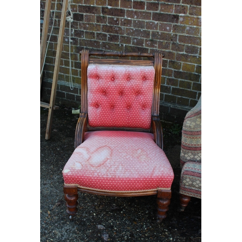 47 - THREE VINTAGE ARMCHAIRS 
90 X 96 X 87CM
