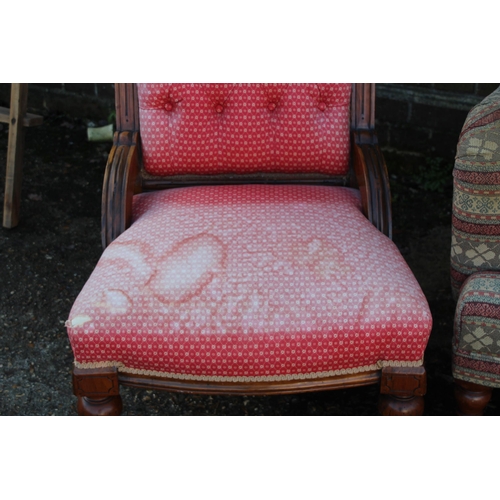 47 - THREE VINTAGE ARMCHAIRS 
90 X 96 X 87CM