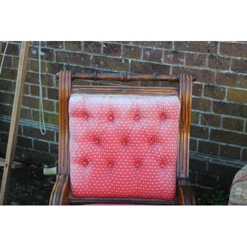 47 - THREE VINTAGE ARMCHAIRS 
90 X 96 X 87CM