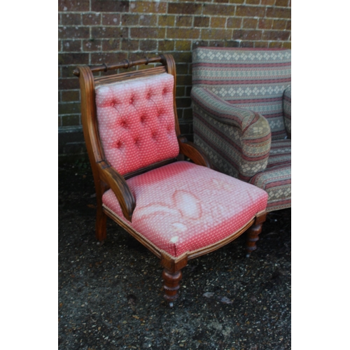 47 - THREE VINTAGE ARMCHAIRS 
90 X 96 X 87CM