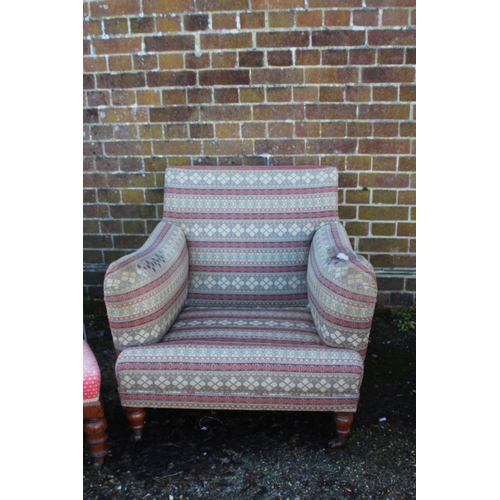 47 - THREE VINTAGE ARMCHAIRS 
90 X 96 X 87CM