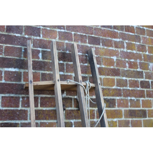52 - VINTAGE CEILING DRYER RACK AND TWO TOWEL RAILS 
200 X 49CM