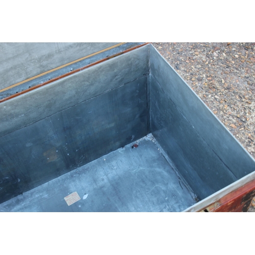 56 - TWO VINTAGE WOODEN TRUCKS ONE LEAD LINED
56 X 97 X 53CM