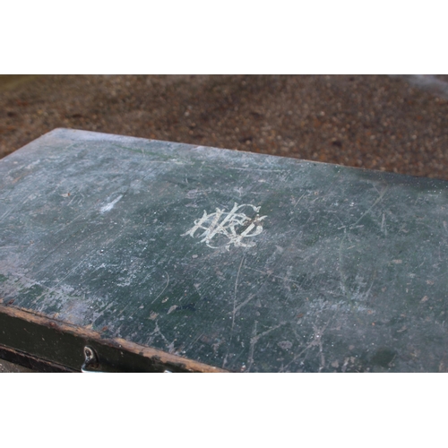 56 - TWO VINTAGE WOODEN TRUCKS ONE LEAD LINED
56 X 97 X 53CM