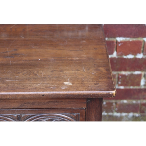 57 - PAIR OF CARVED TRUNKS AND CHEST OF DRAWERS
66 X 45 X 99CM