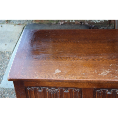 57 - PAIR OF CARVED TRUNKS AND CHEST OF DRAWERS
66 X 45 X 99CM