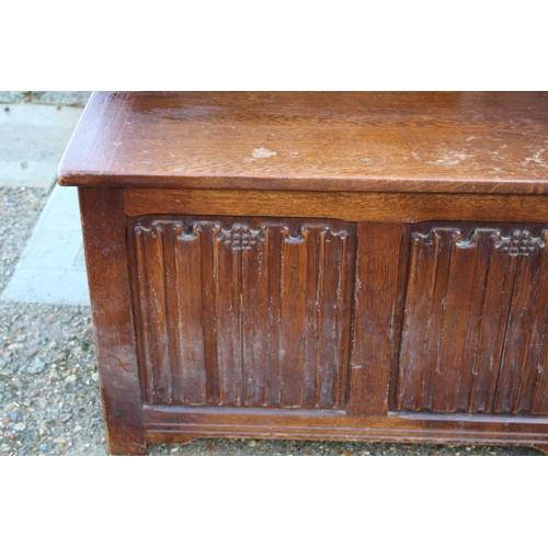 57 - PAIR OF CARVED TRUNKS AND CHEST OF DRAWERS
66 X 45 X 99CM