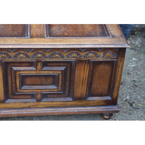 57 - PAIR OF CARVED TRUNKS AND CHEST OF DRAWERS
66 X 45 X 99CM