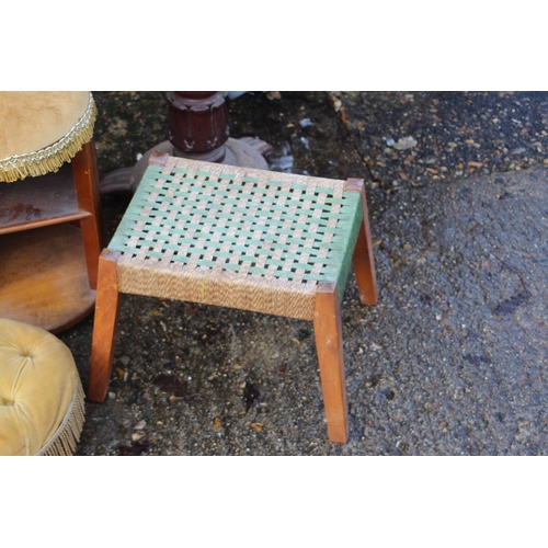 60 - QUANTITY OF VINTAGE STOOLS 
33 X 56CM