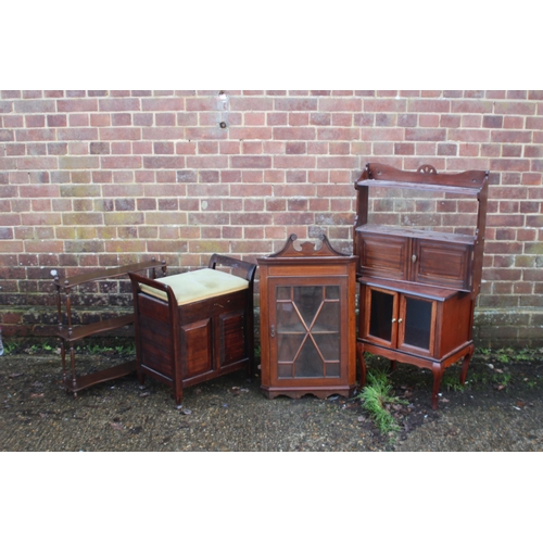 62 - MIXED OF REPRODUCTION FURNITURE  x4
54 X 34 X 64CM