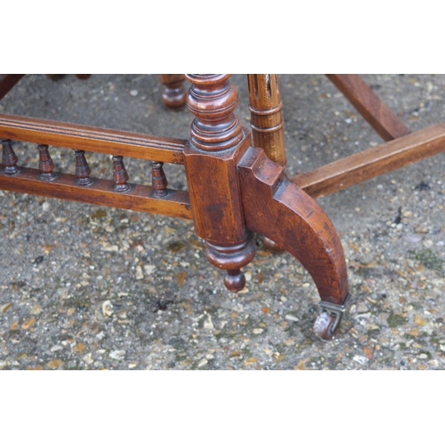 66 - ANTIQUE TABLE AND FOUR CHAIRS 
106 X 76CM