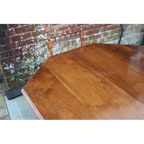 66 - ANTIQUE TABLE AND FOUR CHAIRS 
106 X 76CM