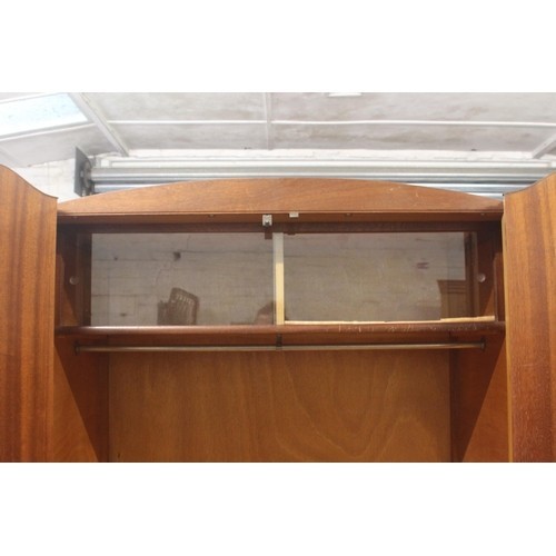 34 - GENTLEMANS  WALNUT WARDROBE 
90 X 55 X 190CM