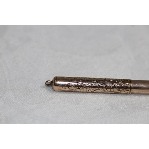 987 - 9CT GOLD PENCIL, 11.86 GRAMS