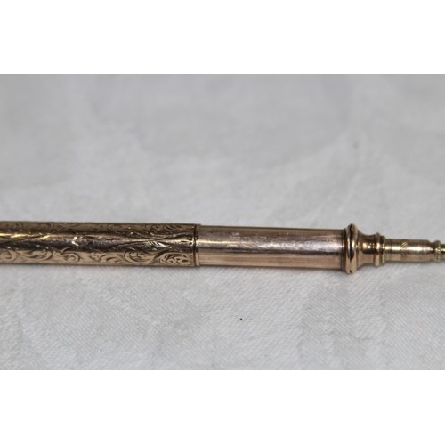 987 - 9CT GOLD PENCIL, 11.86 GRAMS