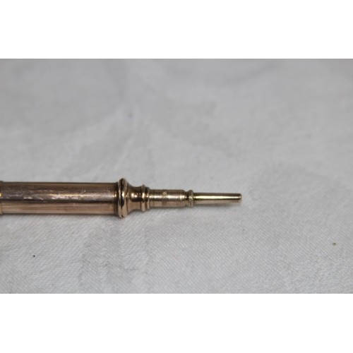987 - 9CT GOLD PENCIL, 11.86 GRAMS