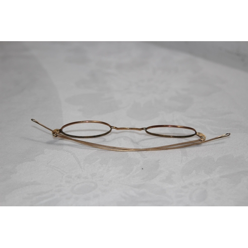 982 - 9CT VINTAGE GOLD GLASSES FRAMES - 7.05G