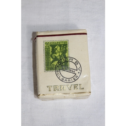 581 - INTERESTING SEALED PACK OF BULGARIAN FOR GERMAN USE WW11 CIGARETTES - 1944