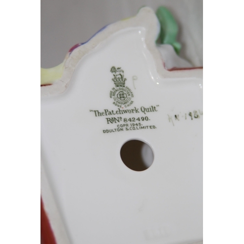 677 - ROYAL DOULTON PATCH WORK QUILT FIGURINE
17CM