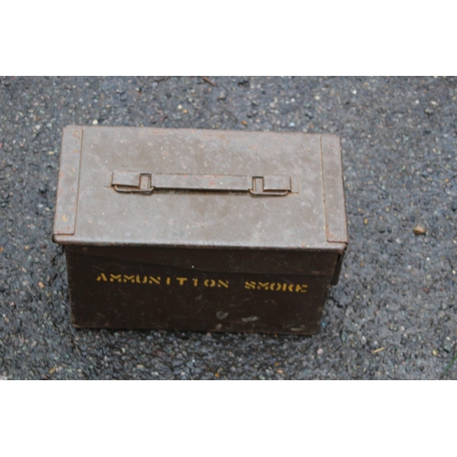 613 - THREE AMMO BOXES ONE WITH CONTENTS