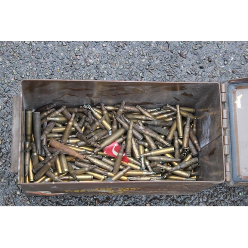 613 - THREE AMMO BOXES ONE WITH CONTENTS