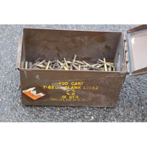 613 - THREE AMMO BOXES ONE WITH CONTENTS