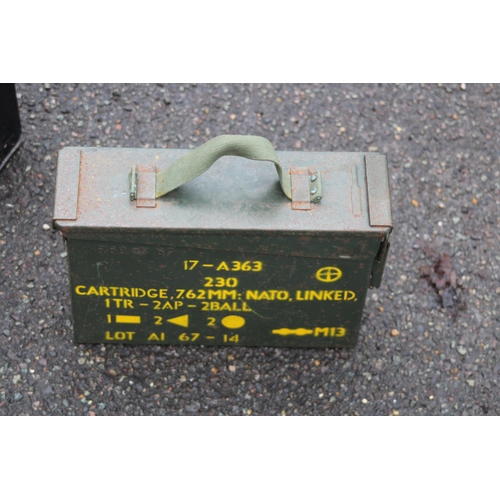 614 - THREE AMMO BOXES