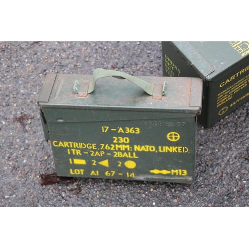 614 - THREE AMMO BOXES