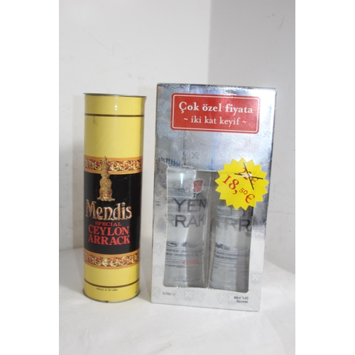 495 - BOXED BOTTLES OF MENDIS AND YENI RAKI