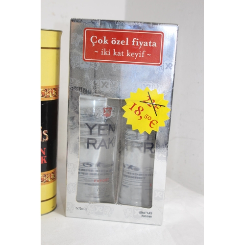 495 - BOXED BOTTLES OF MENDIS AND YENI RAKI