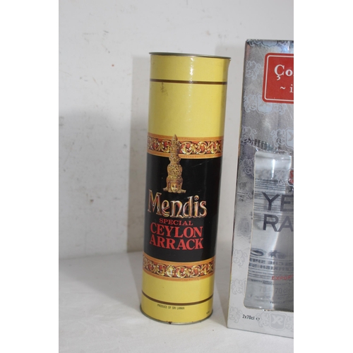 495 - BOXED BOTTLES OF MENDIS AND YENI RAKI