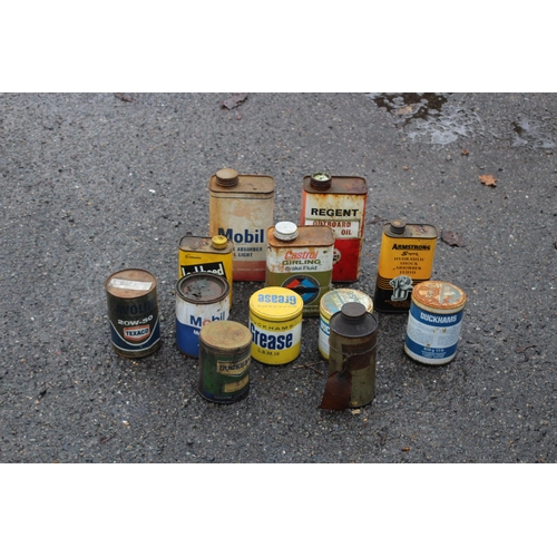 790 - QUANTITY OF VINTAGE GREASE CANS ETC