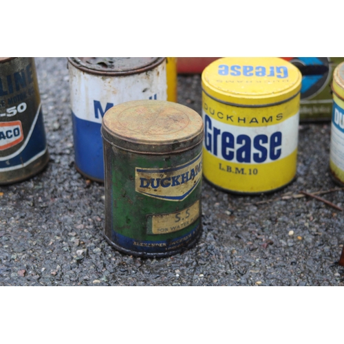 790 - QUANTITY OF VINTAGE GREASE CANS ETC