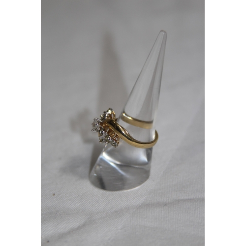 861 - 18CT GOLD PLATED RING - SIZE N 1/2