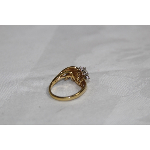 861 - 18CT GOLD PLATED RING - SIZE N 1/2