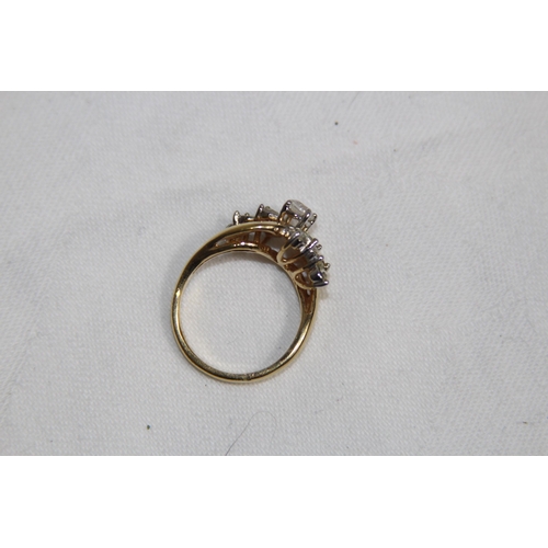 861 - 18CT GOLD PLATED RING - SIZE N 1/2