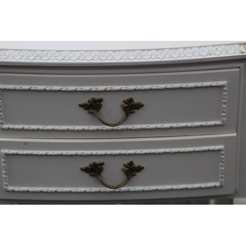 4 - PAIR OF QUEEN ANNE STYLE BEDSIDE TABLES 
36 X 33 X 68CM