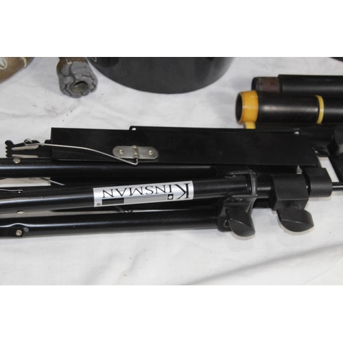 466 - QUANTITY OF MUSIC EPHEMERA INCLUDING BONGOS