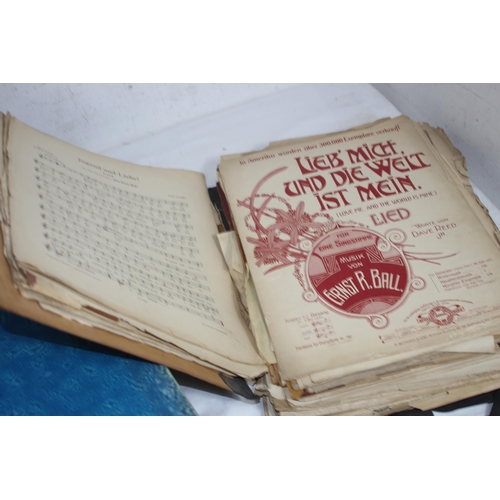 466 - QUANTITY OF MUSIC EPHEMERA INCLUDING BONGOS