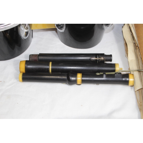 466 - QUANTITY OF MUSIC EPHEMERA INCLUDING BONGOS