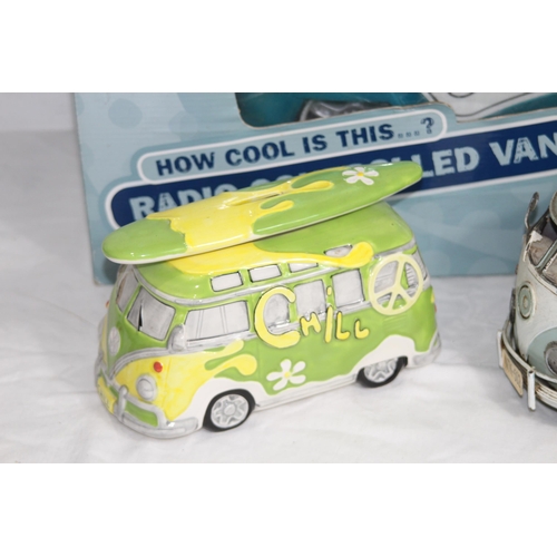 541 - RADIO CONTROL VW CAMPER IN BOX AND TWO OTHERS 
45 X 20CM