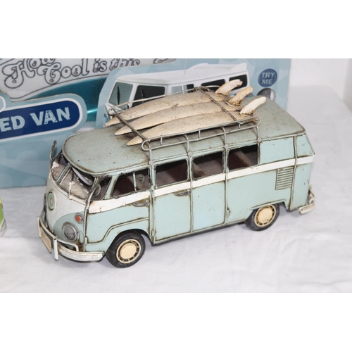 541 - RADIO CONTROL VW CAMPER IN BOX AND TWO OTHERS 
45 X 20CM