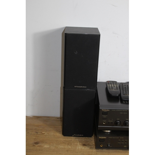 556 - TWO TECHNIC SEPARATES AND WHARFDALE AND DENON SPEAKERS