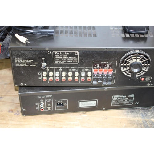 556 - TWO TECHNIC SEPARATES AND WHARFDALE AND DENON SPEAKERS